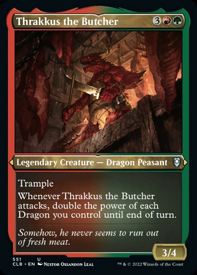 Thrakkus the Butcher (Foil Etched) [Commander Legends: Battle for Baldur's Gate] | Card Merchant Takapuna