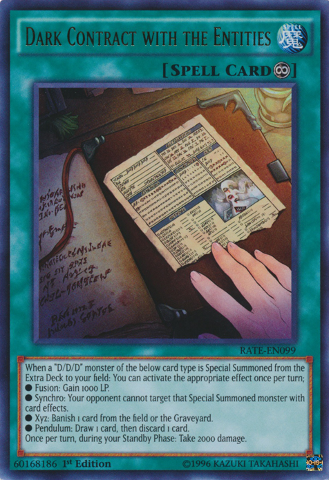 Dark Contract with the Entities [RATE-EN099] Ultra Rare | Card Merchant Takapuna