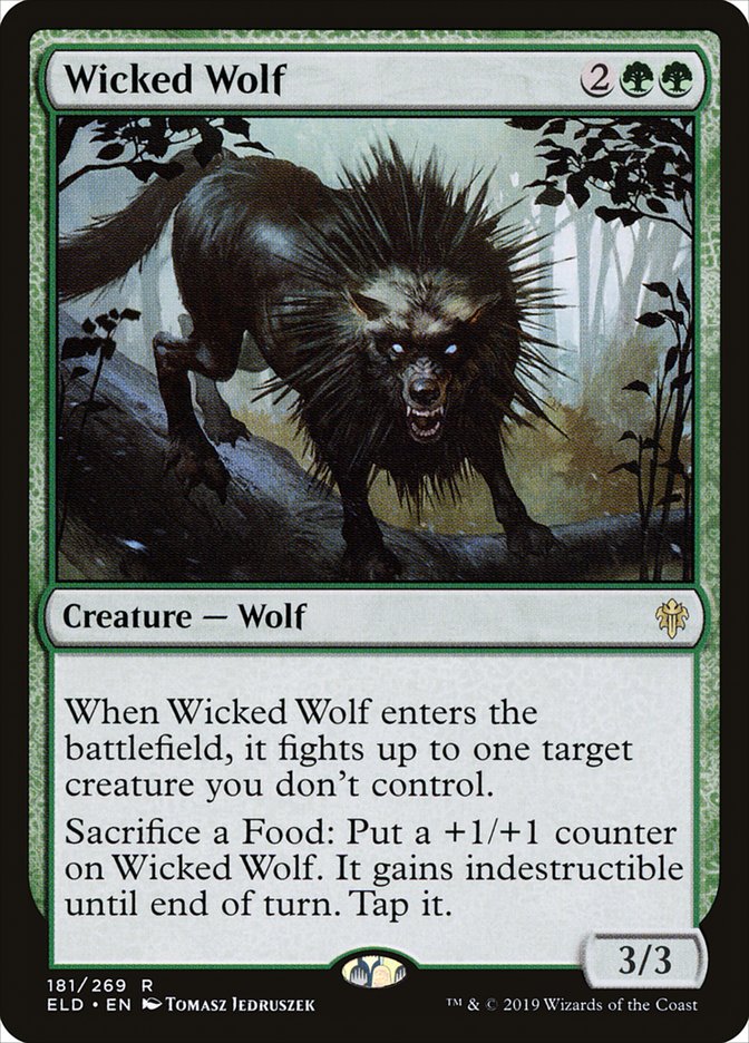 Wicked Wolf [Throne of Eldraine] | Card Merchant Takapuna