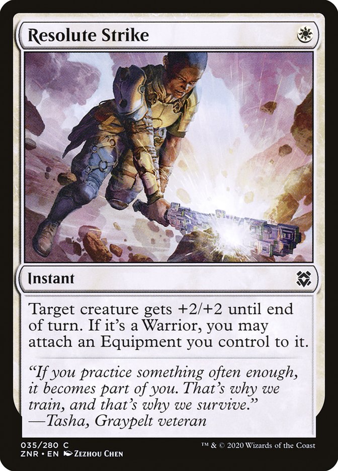 Resolute Strike [Zendikar Rising] | Card Merchant Takapuna