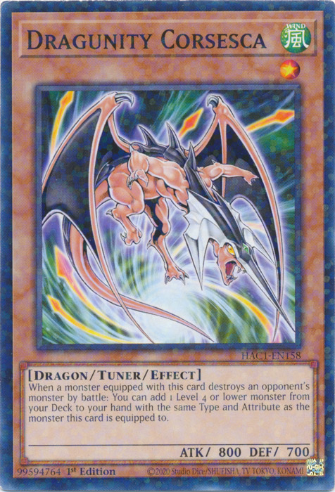 Dragunity Corsesca (Duel Terminal) [HAC1-EN158] Common | Card Merchant Takapuna
