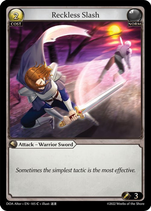 Reckless Slash (105) [Dawn of Ashes: Alter Edition] | Card Merchant Takapuna