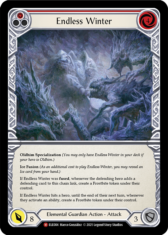 Endless Winter [ELE004] (Tales of Aria)  1st Edition Rainbow Foil | Card Merchant Takapuna