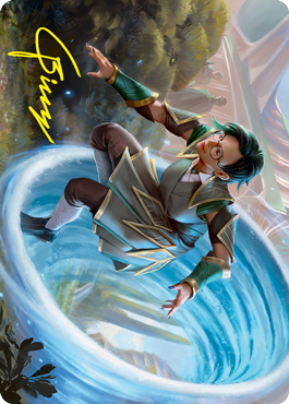 Vortex Runner Art Card (Gold-Stamped Signature) [Strixhaven: School of Mages Art Series] | Card Merchant Takapuna