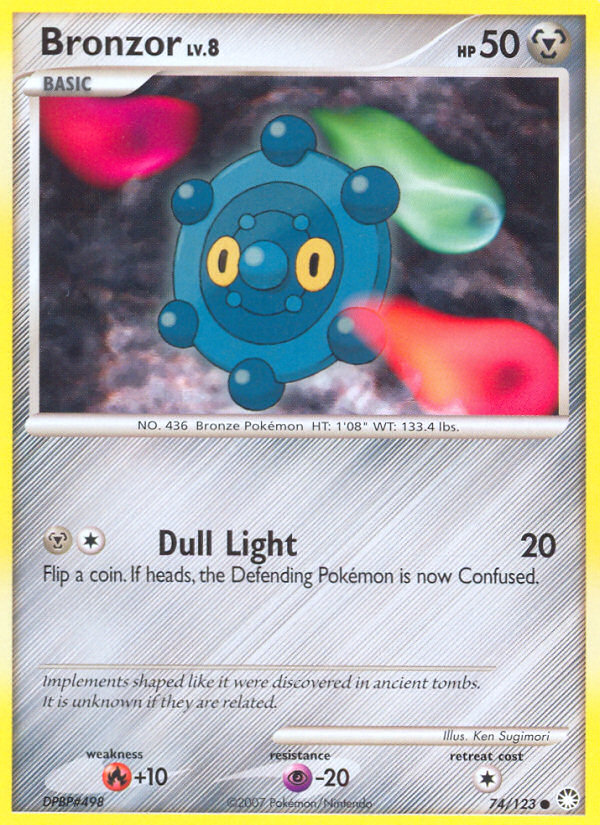 Bronzor (74/123) [Diamond & Pearl: Mysterious Treasures] | Card Merchant Takapuna