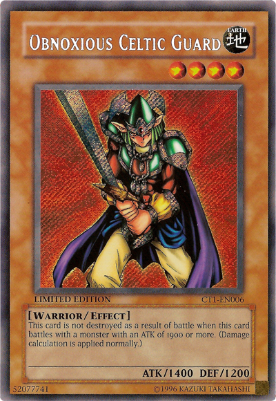 Obnoxious Celtic Guard [CT1-EN006] Secret Rare | Card Merchant Takapuna
