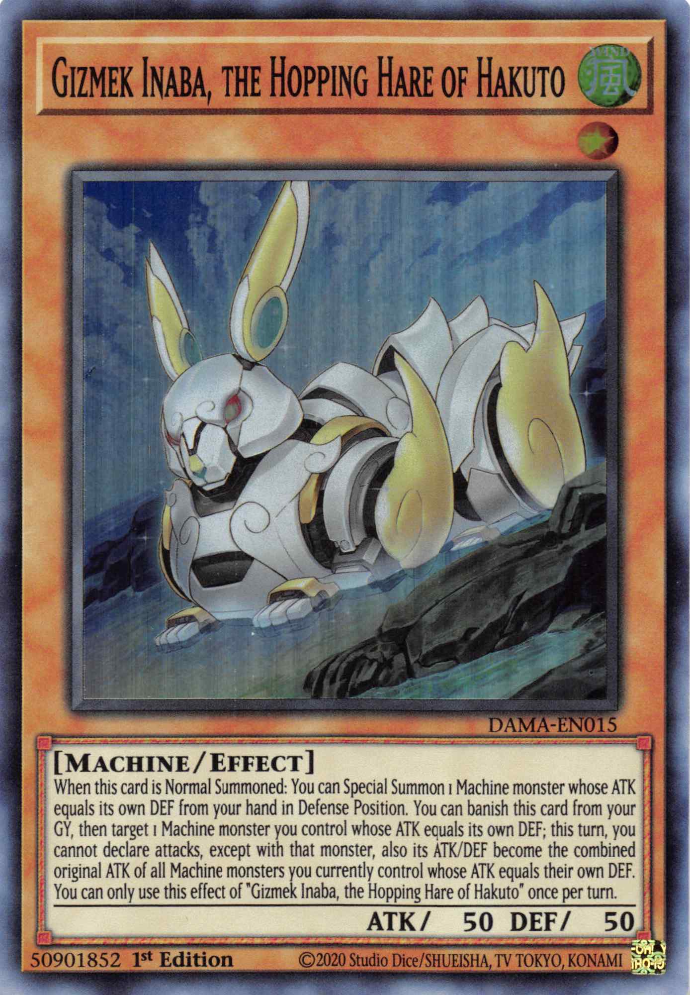 Gizmek Inaba, the Hopping Hare of Hakuto [DAMA-EN015] Super Rare | Card Merchant Takapuna