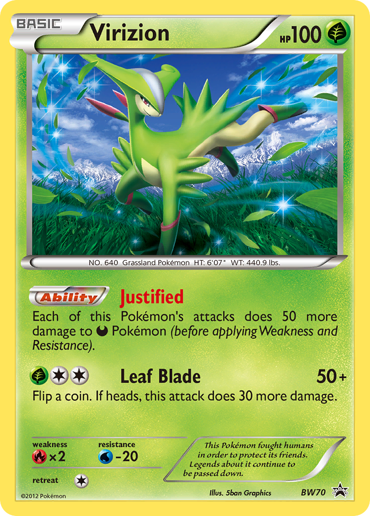 Virizion (BW70) [Black & White: Black Star Promos] | Card Merchant Takapuna