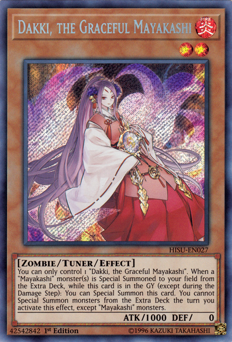 Dakki, the Graceful Mayakashi [HISU-EN027] Secret Rare | Card Merchant Takapuna
