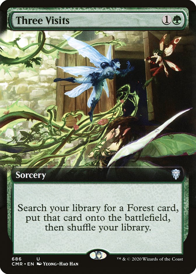 Three Visits (Extended Art) [Commander Legends] | Card Merchant Takapuna