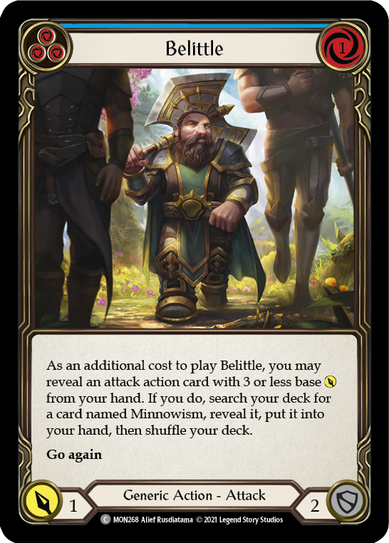 Belittle (Blue) [MON268-RF] (Monarch)  1st Edition Rainbow Foil | Card Merchant Takapuna