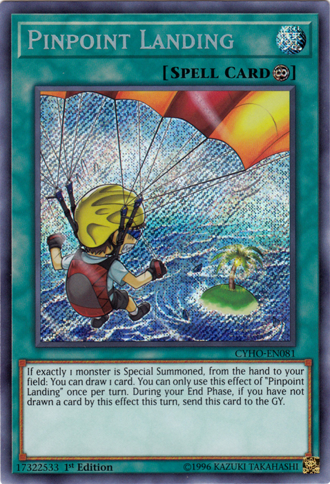 Pinpoint Landing [CYHO-EN081] Secret Rare | Card Merchant Takapuna