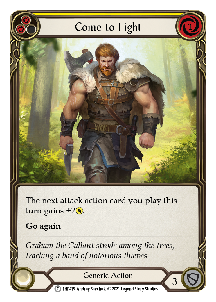 Come to Fight (Yellow) [1HP415] (History Pack 1) | Card Merchant Takapuna