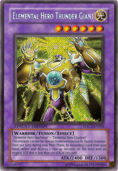 Elemental Hero Thunder Giant [EHC2-EN004] Secret Rare | Card Merchant Takapuna