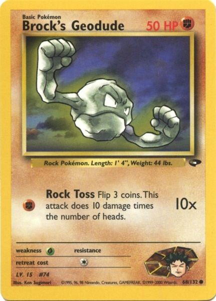 Brock's Geodude (68/132) [Gym Challenge Unlimited] | Card Merchant Takapuna