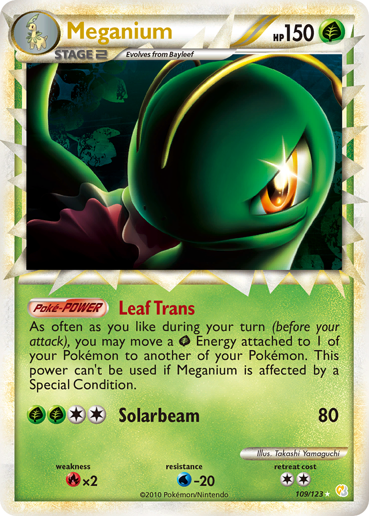 Meganium (109/123) [HeartGold & SoulSilver: Base Set] | Card Merchant Takapuna