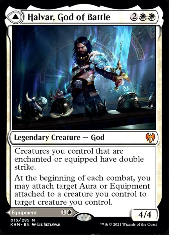 Halvar, God of Battle // Sword of the Realms [Kaldheim] | Card Merchant Takapuna