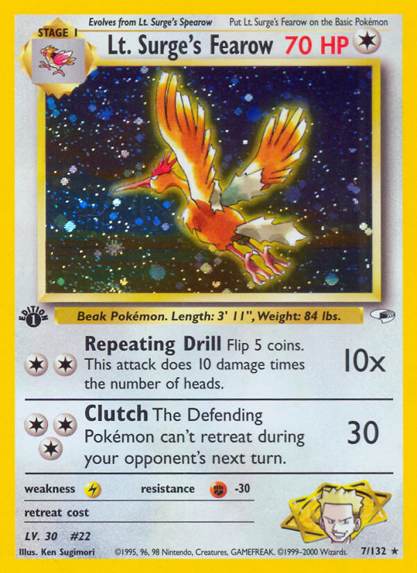 Lt. Surge's Fearow (7/132) [Gym Heroes 1st Edition] | Card Merchant Takapuna