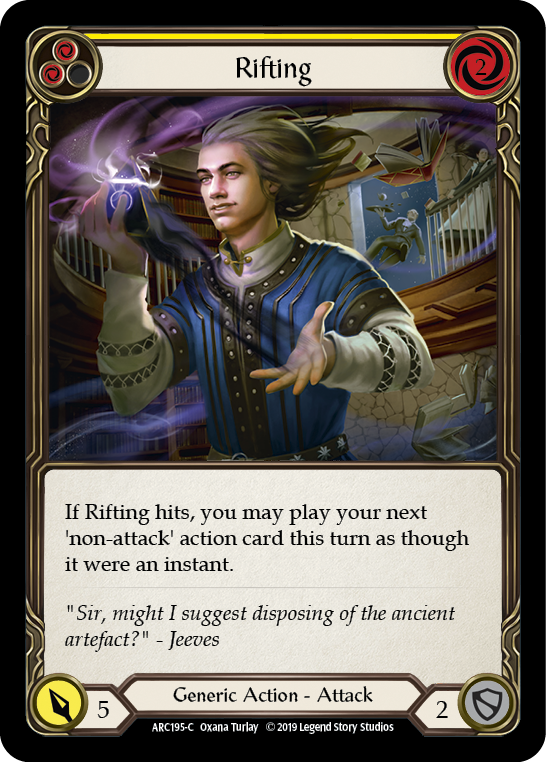 Rifting (Yellow) [ARC195-C] (Arcane Rising)  1st Edition Rainbow Foil | Card Merchant Takapuna