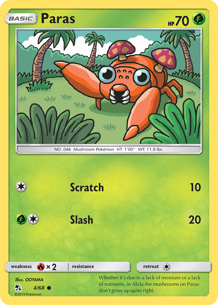 Paras (4/68) [Sun & Moon: Hidden Fates] | Card Merchant Takapuna