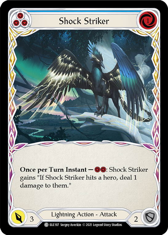 Shock Striker (Blue) [ELE197] (Tales of Aria)  1st Edition Rainbow Foil | Card Merchant Takapuna