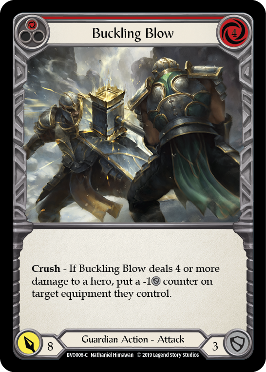 Buckling Blow (Red) [BVO008-C] (Bravo Hero Deck)  1st Edition Normal | Card Merchant Takapuna