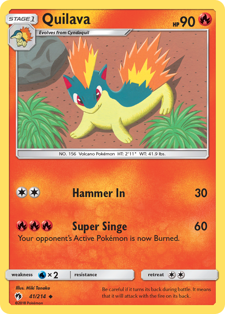 Quilava (41/214) [Sun & Moon: Lost Thunder] | Card Merchant Takapuna