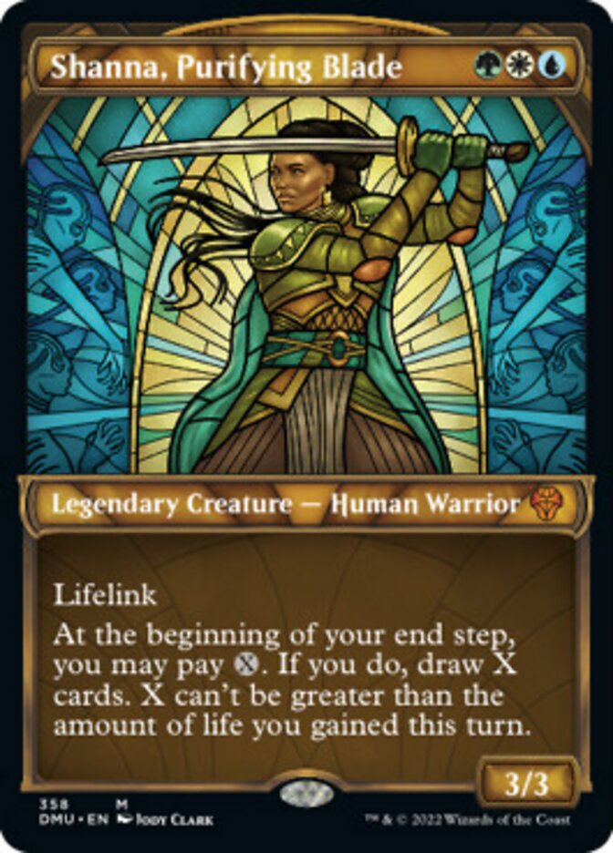 Shanna, Purifying Blade (Showcase Textured) [Dominaria United] | Card Merchant Takapuna