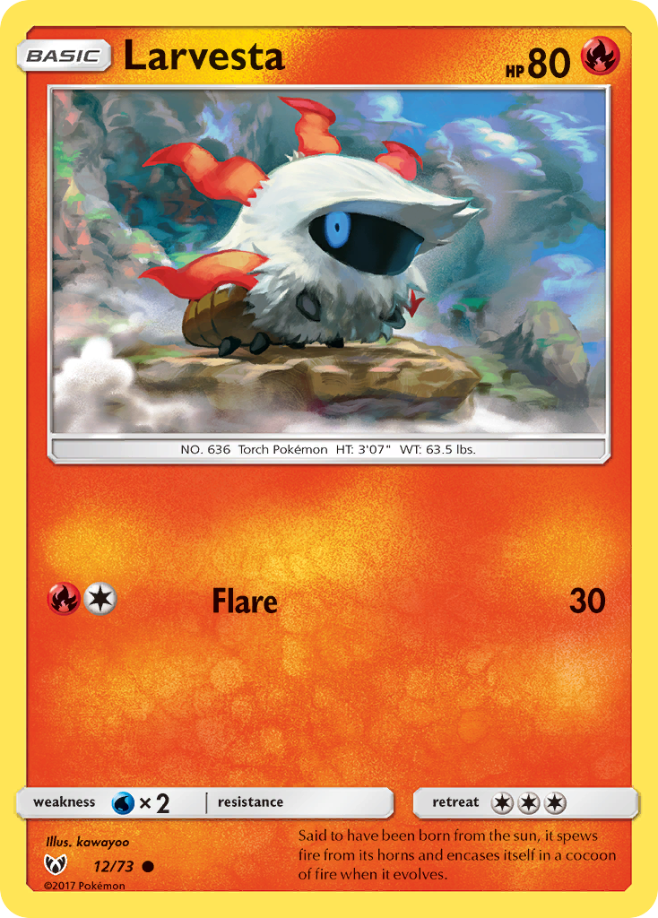 Larvesta (12/73) [Sun & Moon: Shining Legends] | Card Merchant Takapuna