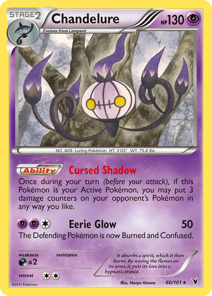 Chandelure (60/101) [Black & White: Noble Victories] | Card Merchant Takapuna