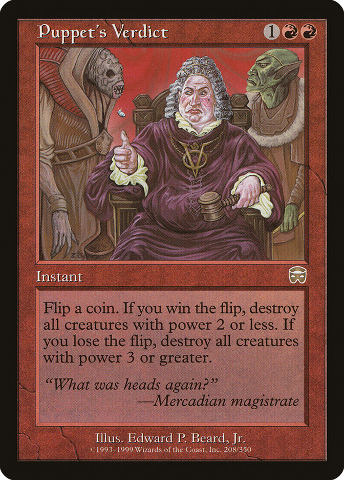 Puppet's Verdict [Mercadian Masques] | Card Merchant Takapuna
