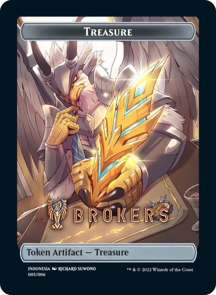 Treasure Token (Brokers) (Southeast Asia Artists) [Streets of New Capenna Tokens] | Card Merchant Takapuna