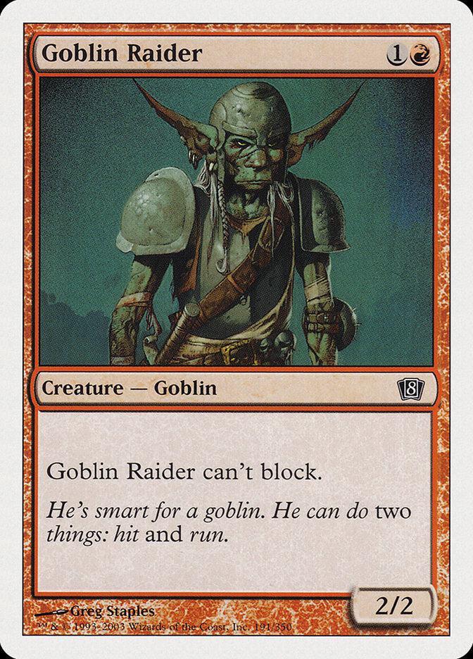 Goblin Raider [Eighth Edition] | Card Merchant Takapuna