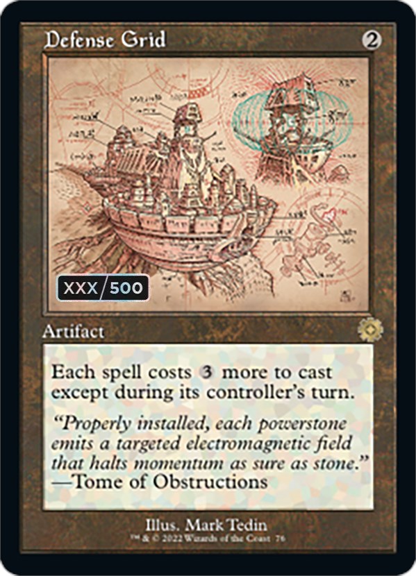 Defense Grid (Retro Schematic) (Serialized) [The Brothers' War Retro Artifacts] | Card Merchant Takapuna