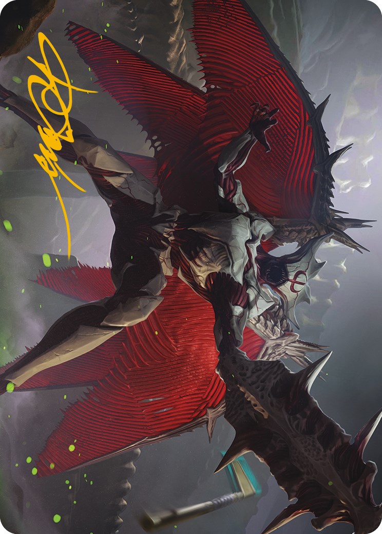 Phyrexian Vindicator Art Card (Gold-Stamped Signature) [Phyrexia: All Will Be One Art Series] | Card Merchant Takapuna