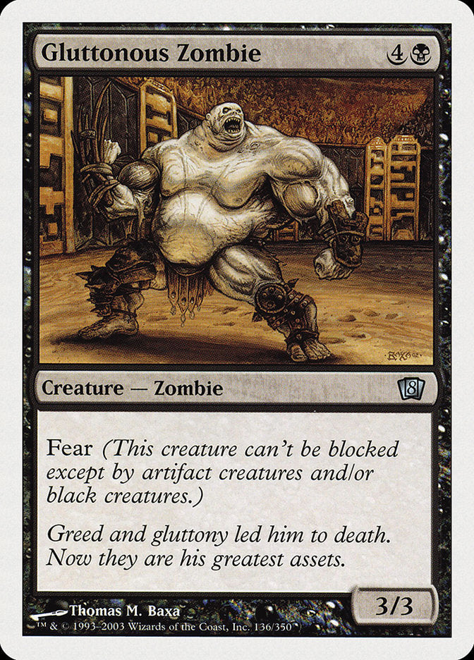 Gluttonous Zombie [Eighth Edition] | Card Merchant Takapuna