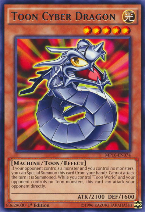 Toon Cyber Dragon [MP16-EN074] Rare | Card Merchant Takapuna