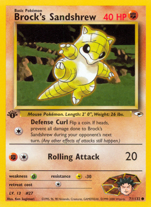 Brock's Sandshrew (71/132) [Gym Heroes 1st Edition] | Card Merchant Takapuna