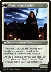 Hanweir Militia Captain // Westvale Cult Leader [Shadows over Innistrad Prerelease Promos] | Card Merchant Takapuna