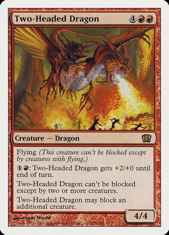 Two-Headed Dragon (Oversized) [Eighth Edition] | Card Merchant Takapuna
