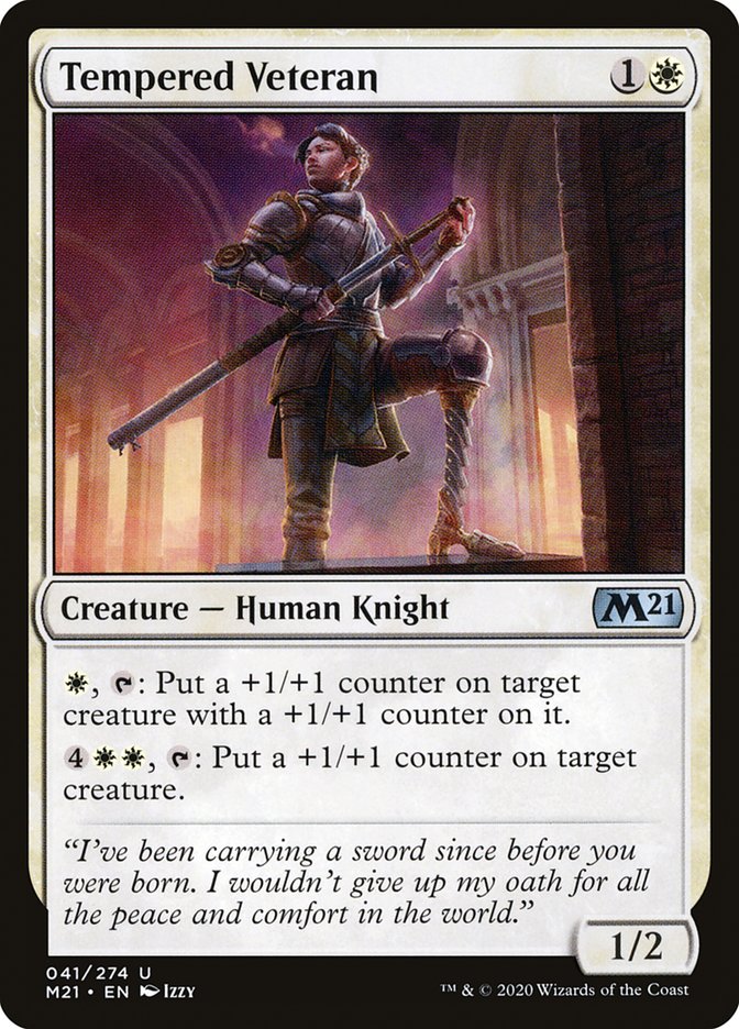 Tempered Veteran [Core Set 2021] | Card Merchant Takapuna