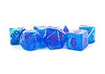 Acrylic Dice: Stardust- Blue w/ Purple Numbers | Card Merchant Takapuna
