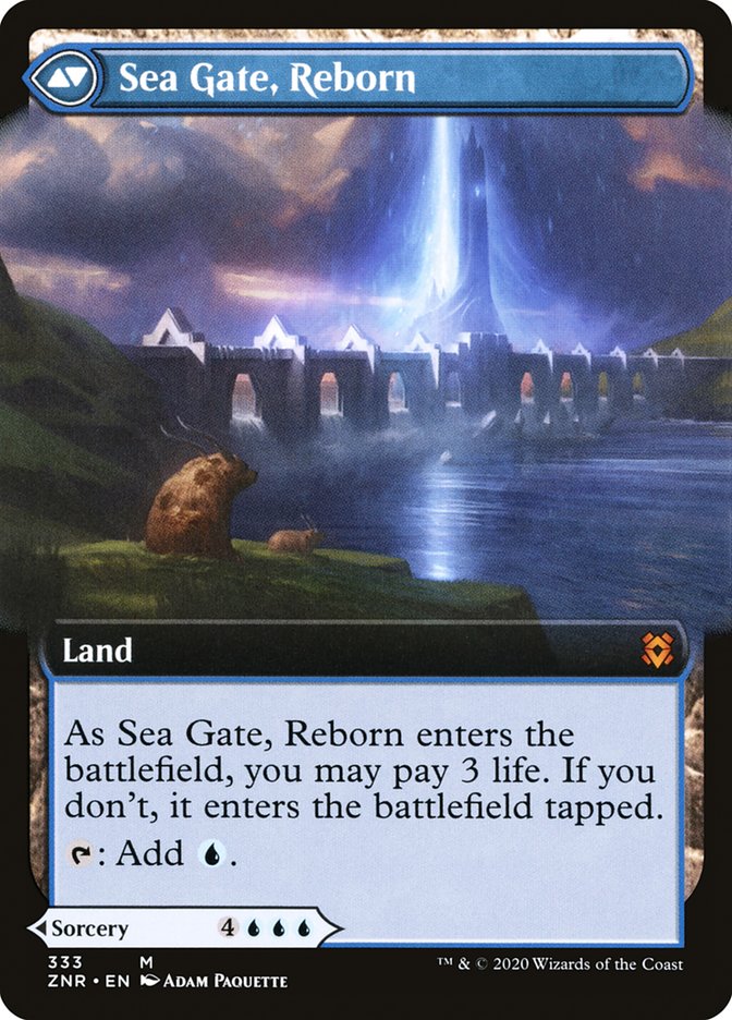 Sea Gate Restoration // Sea Gate, Reborn (Extended Art) [Zendikar Rising] | Card Merchant Takapuna
