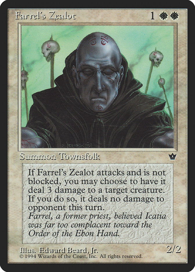 Farrel's Zealot (Edward P. Beard, Jr.) [Fallen Empires] | Card Merchant Takapuna