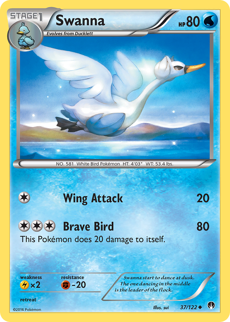 Swanna (37/122) [XY: BREAKpoint] | Card Merchant Takapuna