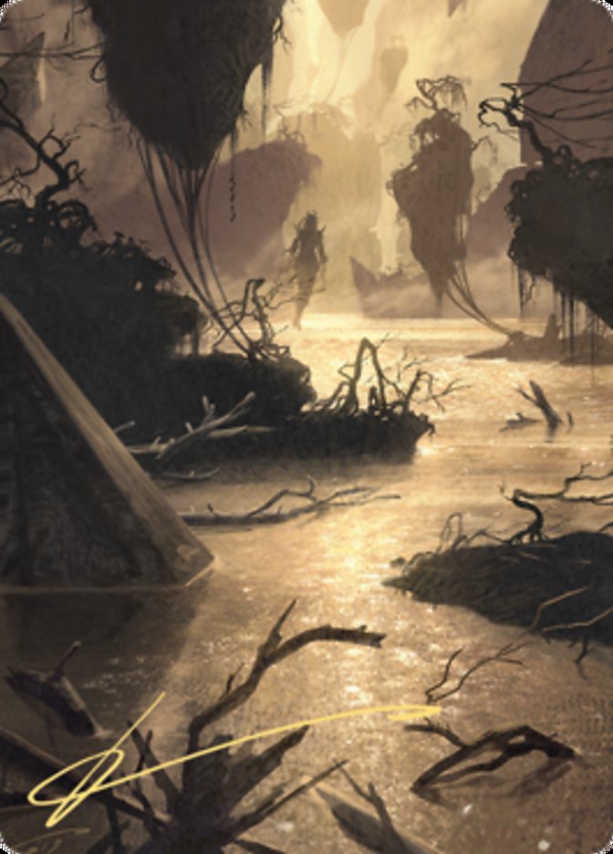 Murkwater Pathway Art Card (Gold-Stamped Signature) [Zendikar Rising Art Series] | Card Merchant Takapuna