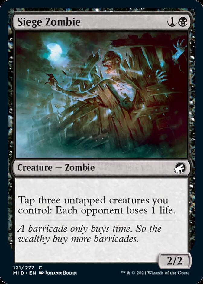 Siege Zombie [Innistrad: Midnight Hunt] | Card Merchant Takapuna