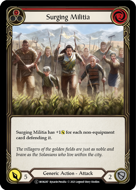 Surging Militia (Red) [U-MON287] (Monarch Unlimited)  Unlimited Normal | Card Merchant Takapuna