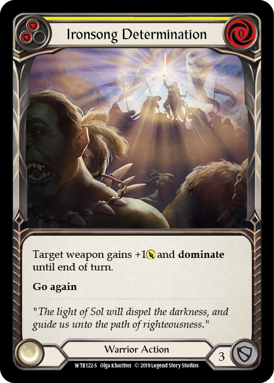 Ironsong Determination [WTR122-S] (Welcome to Rathe)  Alpha Print Normal | Card Merchant Takapuna