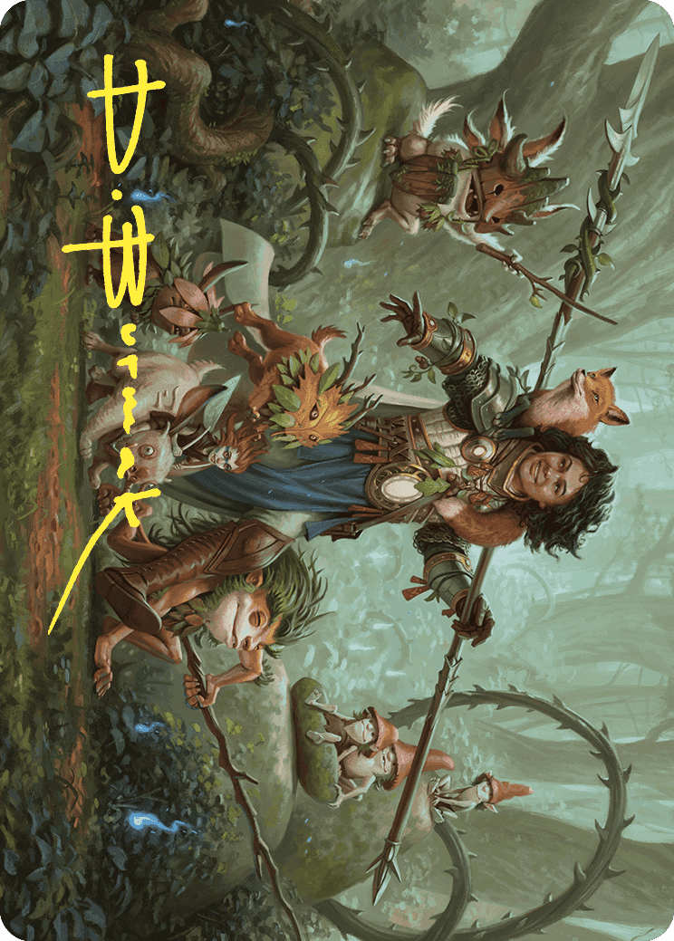 Ellivere of the Wild Court Art Card (Gold-Stamped Signature) [Wilds of Eldraine Art Series] | Card Merchant Takapuna